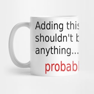 Adding code Mug